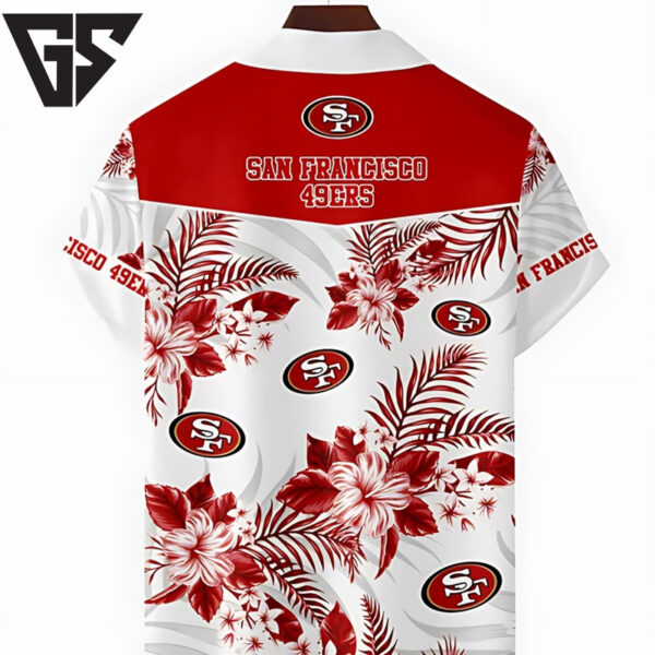 San Francisco 49ers Floral Wave Hawaiian Shirt