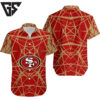 San Francisco 49ers Geometric Grid Hawaiian Shirt