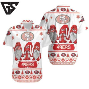 San Francisco 49ers Gnome Holiday Hawaiian Shirt San Francisco 49ers Gnome Holiday Hawaiian Shirt