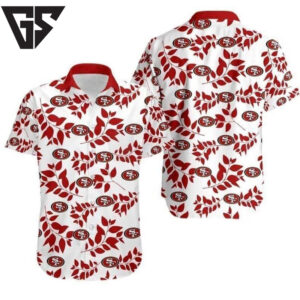 San Francisco 49ers Leafy Spirit Hawaiian Shirt San Francisco 49ers Leafy Spirit Hawaiian Shirt