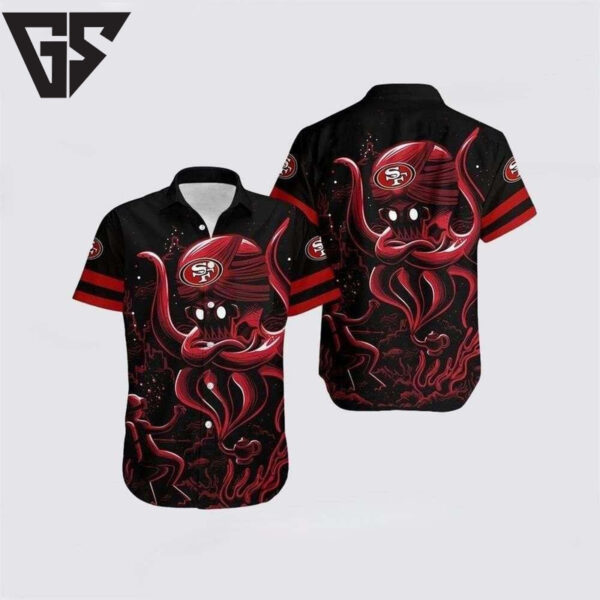 San Francisco 49ers Octopus Monster Hawaiian Shirt