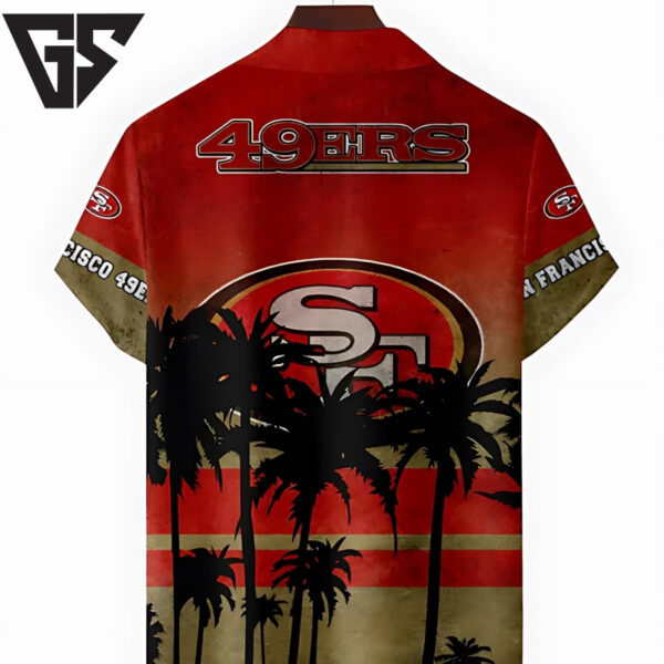 San Francisco 49ers Sunset Palms Tree Hawaiian Shirt