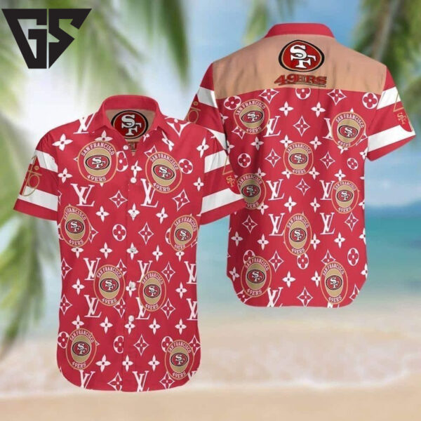 San Francisco 49ers Symbol Louis Vuitton Hawaiian Shirt