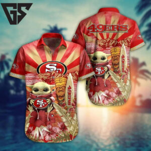 San Francisco 49ers Tiki Paradise Hawaiian Shirt San Francisco 49ers Tiki Paradise Hawaiian Shirt