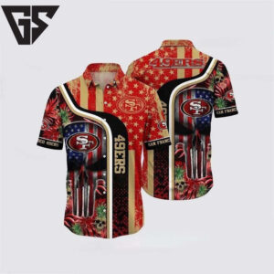 San Francisco 49ers Tropical Skull Touch Hawaiian Shirt San Francisco 49ers Tropical Skull Touch Hawaiian Shirt