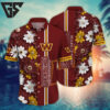 Washington Commanders Floral Stripe Hawaiian Shirt