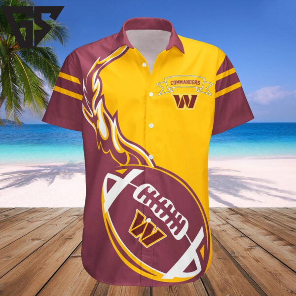Washington Commanders Gridiron Blaze Hawaiian Shirt