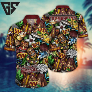Washington Commanders Tiki Island Hawaiian Shirt