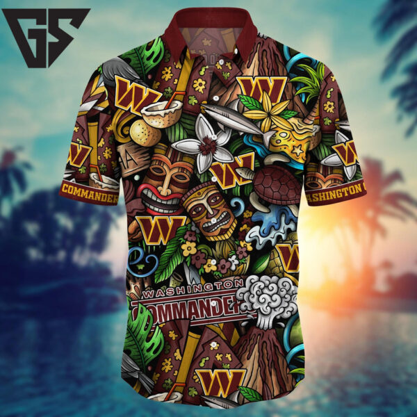 Washington Commanders Tiki Island Hawaiian Shirt
