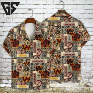Washington Commanders Tribal Patchwork Hawaiian Shirt