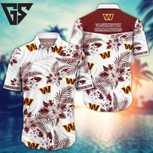 Washington Commanders Tropical Elegance Hawaiian Shirt