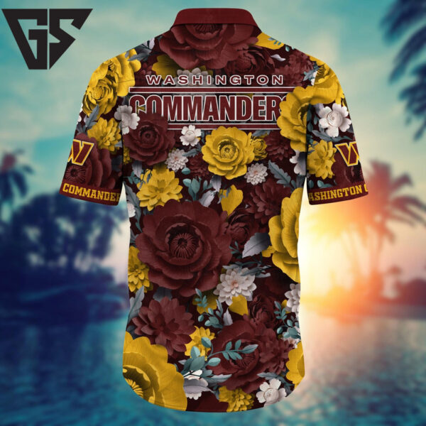 Washington Commanders Vintage Bloom Hawaiian Shirt