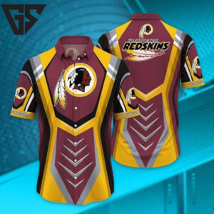Washington Redskins Bold Chevron Hawaiian Shirt
