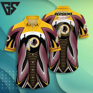 Washington Redskins Dynamic Stripes Hawaiian Shirt