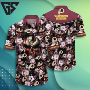 Washington Redskins Floral Freedom Hawaiian Shirt