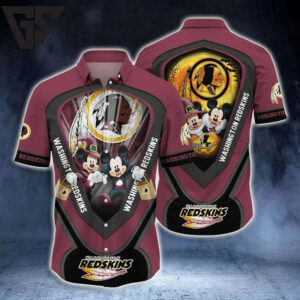 Washington Redskins Patriotic Bloom Hawaiian Shirt Washington Redskins Patriotic Bloom Hawaiian Shirt