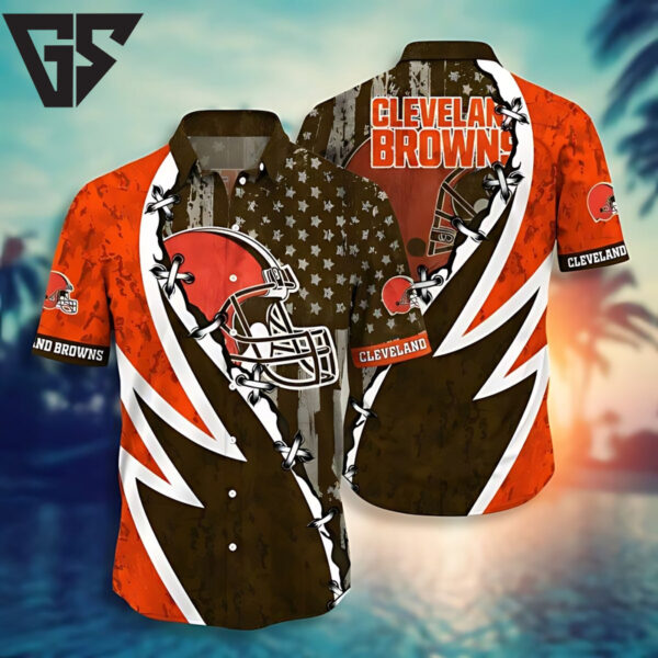 leveland Browns Star Spangled Hawaiian Shirt