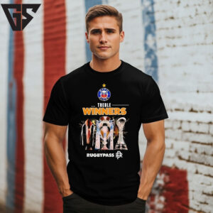 Bath Rugby Premiership Champions 2025 Treble Winners Trophy T-Shirt Bath Rugby Premiership Champions 2025 Treble Winners Trophy T-Shirt