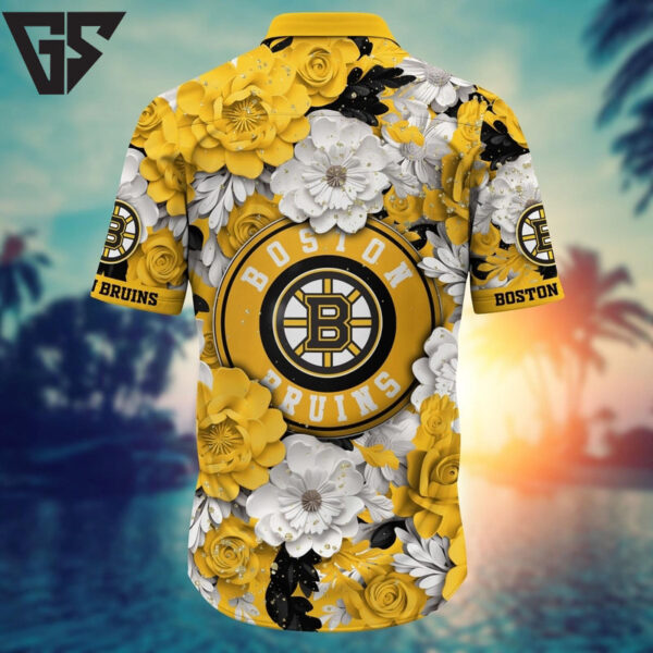 Boston Bruins Bright Bloom Hawaiian Shirt