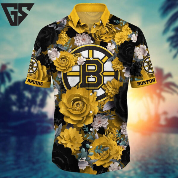 Boston Bruins Floral Passion Hawaiian Shirt