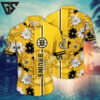 Boston Bruins Golden Stripe Floral Hawaiian Shirt