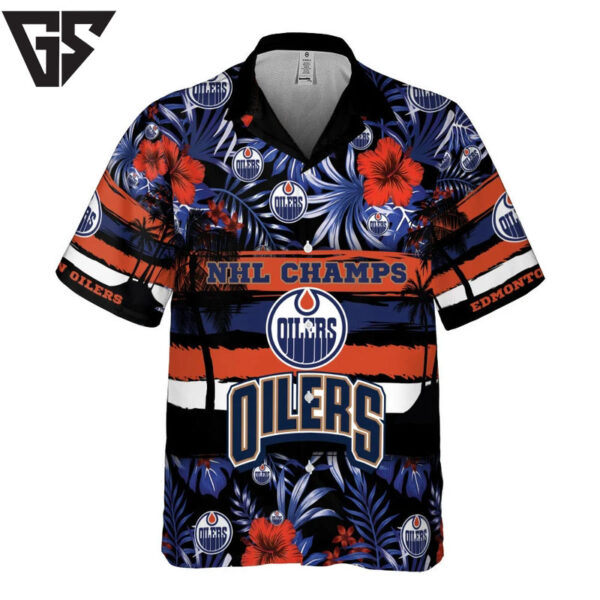 Edmonton Oilers Champions Paradise Hawaiian Shirt