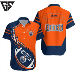 Edmonton Oilers Fireball Fantasy Hawaiian Shirt Edmonton Oilers Fireball Fantasy Hawaiian Shirt