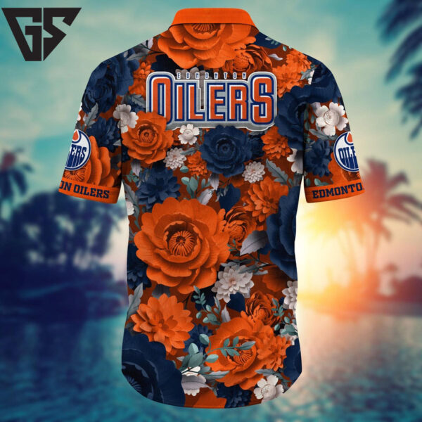 Edmonton Oilers Floral Passion Hawaiian Shirt