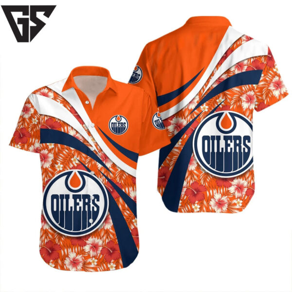 Edmonton Oilers Island Vibes Hawaiian Shirt