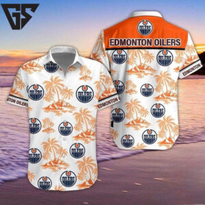 Edmonton Oilers Tropical Island Hawaiian Shirt Edmonton Oilers Tropical Island Hawaiian Shirt