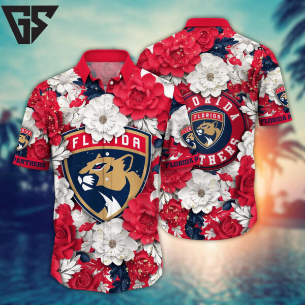 Florida Panthers Floral Majesty Hawaiian Shirt