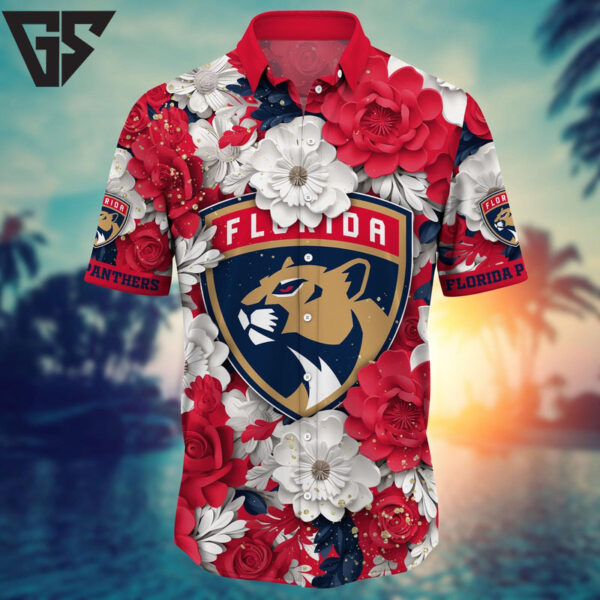 Florida Panthers Floral Majesty Hawaiian Shirt
