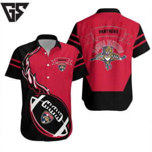 Florida Panthers Football Flame Hawaiian Shirt Florida Panthers Football Flame Hawaiian Shirt