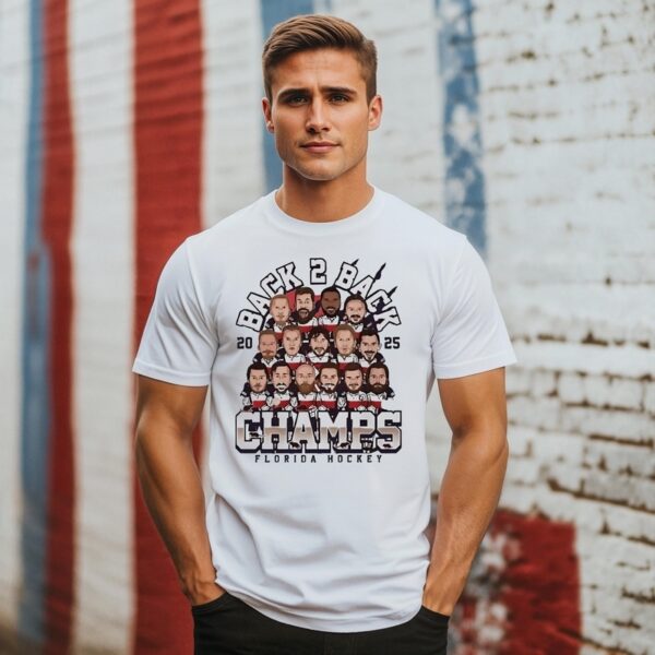 Florida Panthers Hockey Champs Cartoon 2025 T-Shirt