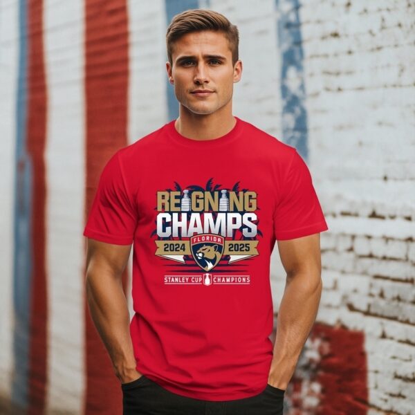 Florida Panthers Reigning Champs Back-To-Back Stanley Cup Champions 2024-2025 T-Shirt