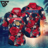 Florida Panthers Scarlet Bloom Hawaiian Shirt