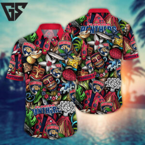 Florida Panthers Tropical Ink Hawaiian Shirt Florida Panthers Tropical Ink Hawaiian Shirt