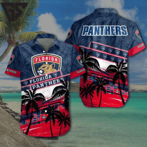 Florida Panthers Tropical Sunset Hawaiian Shirt