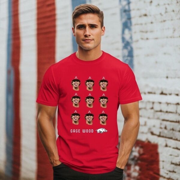 Gage Wood Arkansas Razorbacks T-Shirt