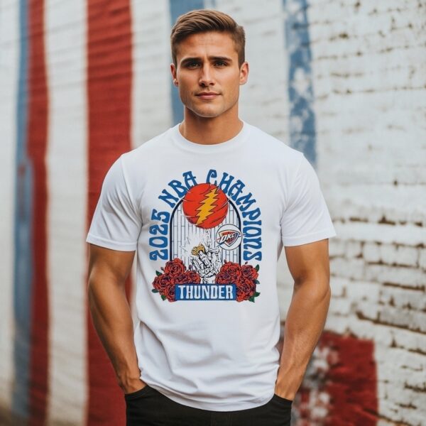 Grateful Dead Oklahoma City Thunder Nba Finals National Basketball Champs 2025 T-Shirt