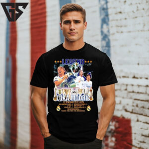 Legend Luka Modric 13 Seasons 2012 2025 Signature T-Shirt Legend Luka Modric 13 Seasons 2012 2025 Signature T-Shirt