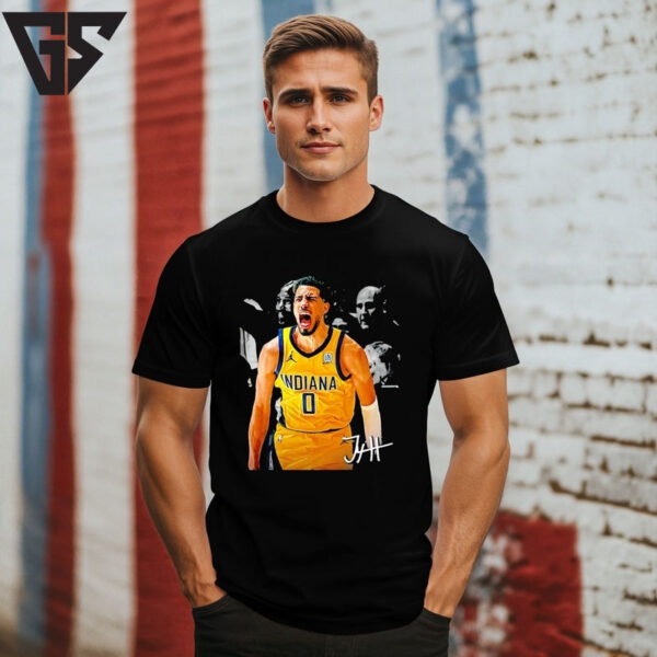 Nba Finals 2025 Tyrese Haliburton Indiana Pacers Signature T-Shirt