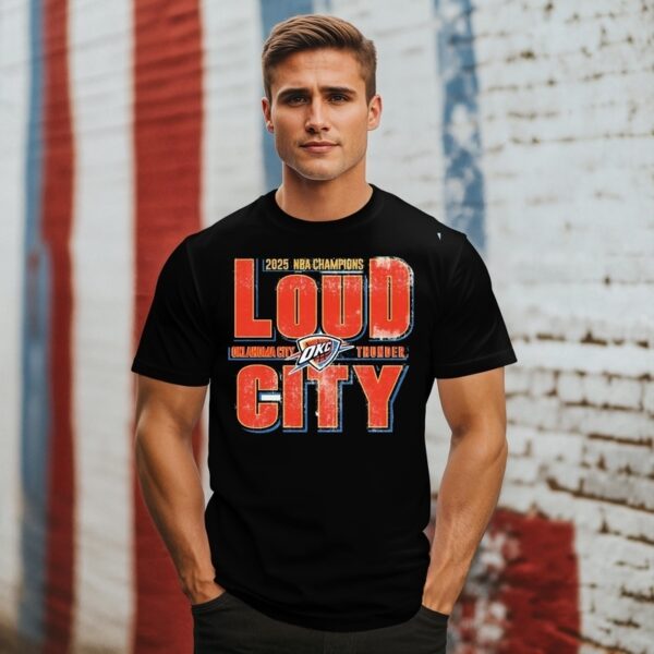 Okc Thunder 2025 Nba Champions Loud City Vintage T-Shirt