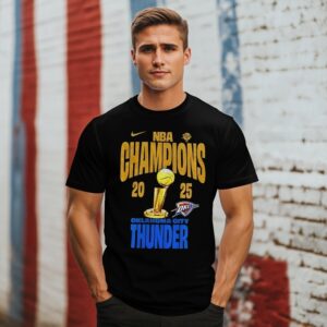 Oklahoma City Thunder Nba Finals Champions Winner Trophy 2025 T-Shirt Oklahoma City Thunder Nba Finals Champions Winner Trophy 2025 T-Shirt