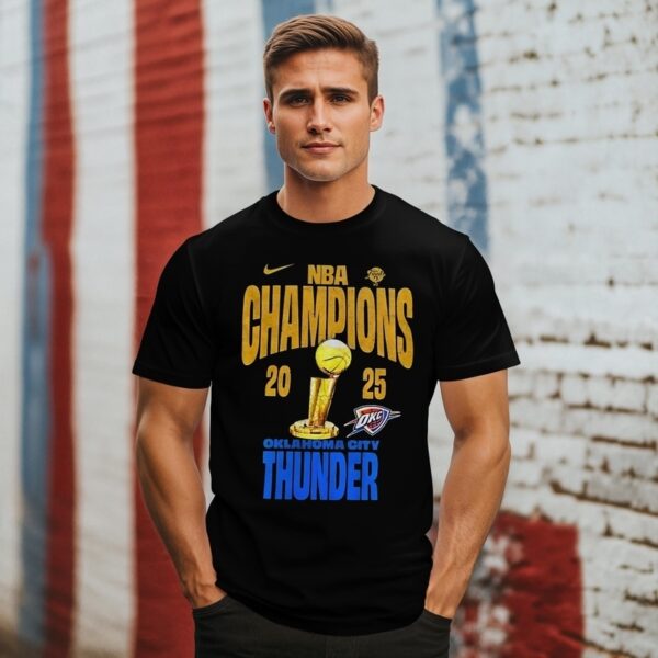 Oklahoma City Thunder Nba Finals Champions Winner Trophy 2025 T-Shirt