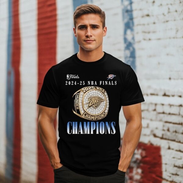 Oklahoma City Thunder Ring Nba Champions 2025 T-Shirt