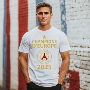 Paris Saint-Germain Champions D’Europe 2025 Logo T-Shirt Paris Saint-Germain Champions D’Europe 2025 Logo T-Shirt