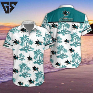 San Jose Sharks Island Escape Hawaiian Shirt San Jose Sharks Island Escape Hawaiian Shirt