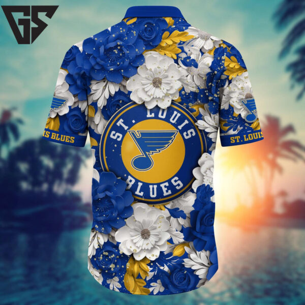 St. Louis Blues Floral Elegance Hawaiian Shirt