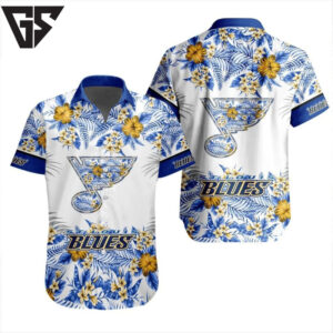 St. Louis Blues Floral Spirit Hawaiian Shirt St. Louis Blues Floral Spirit Hawaiian Shirt